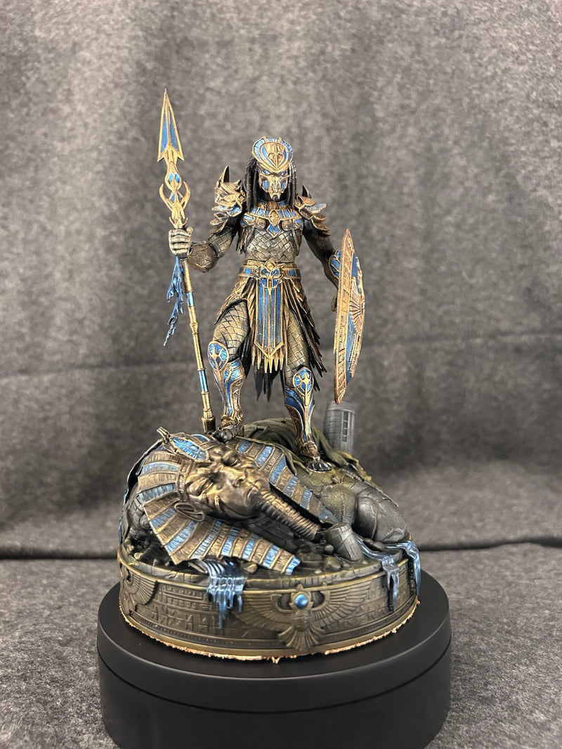 Hand-painted Egyptian warrior collectible statue