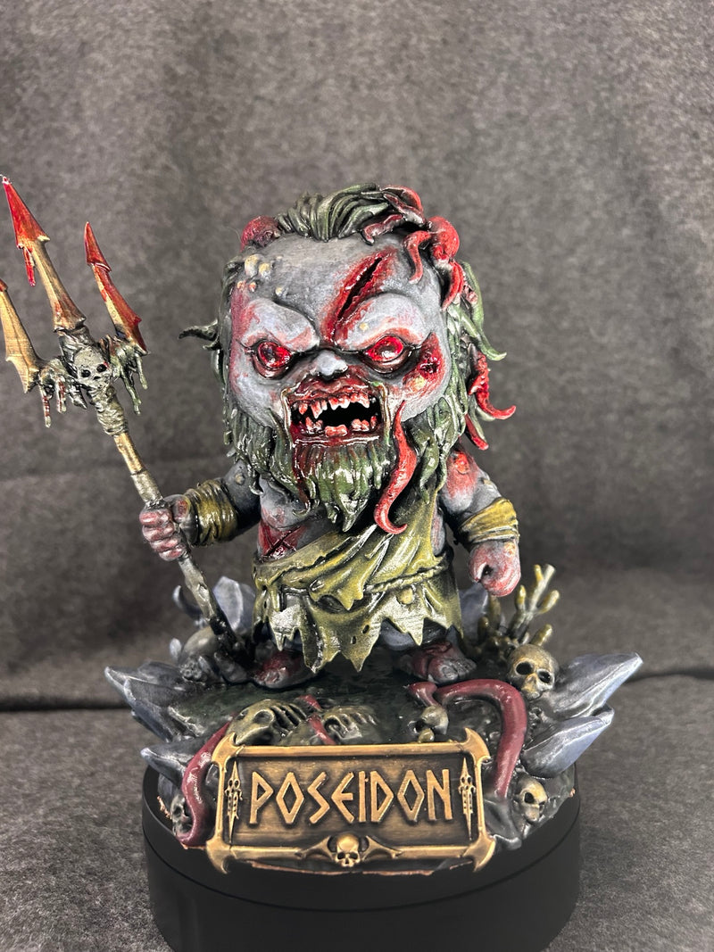 Hand-painted Poseidon collectible statue